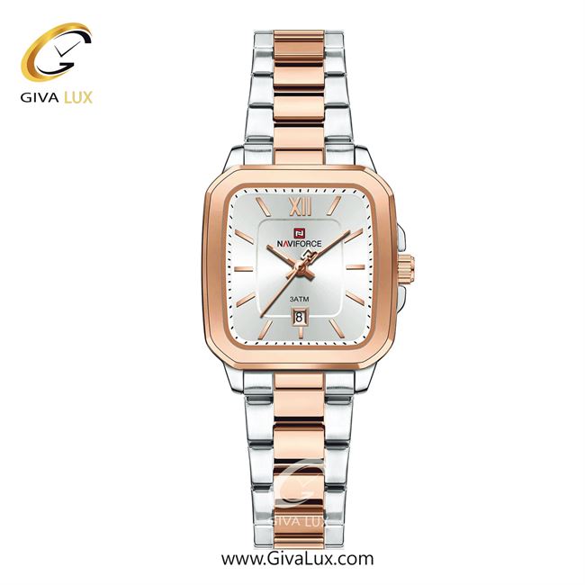 ساعت مچی اورجینال زنانه ناوی فورس|Naviforce|نوی فورس|نیوی فورس رزگلد-نقره ای | نقره ای-رزگلد| نقره ای| کد رفرنس NF9239 S/W/RG